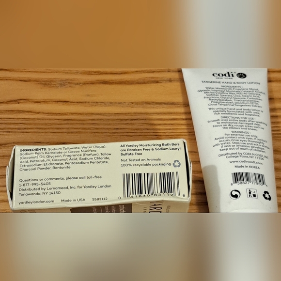 NIB Lot Of Codi & Yardley Self Care Cleansing Bath Shower Soap Lotion Skin Care - Picture 4 of 4